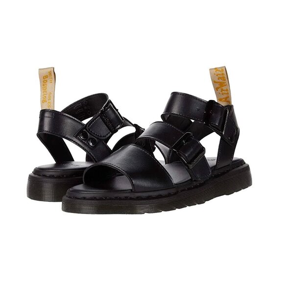 Dr. Martens Shoes - Dr. Martens Black Vegan Gryphon Gladiator Sandals Size US 6.5 Unisex